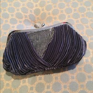 Grey with rhinestone evening bag